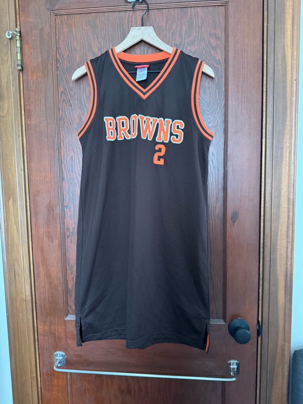 Browns Sleeveless Basketball Jersey in Black & Orange